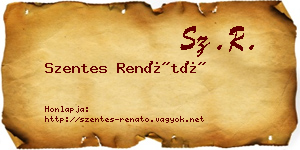 Szentes Renátó névjegykártya